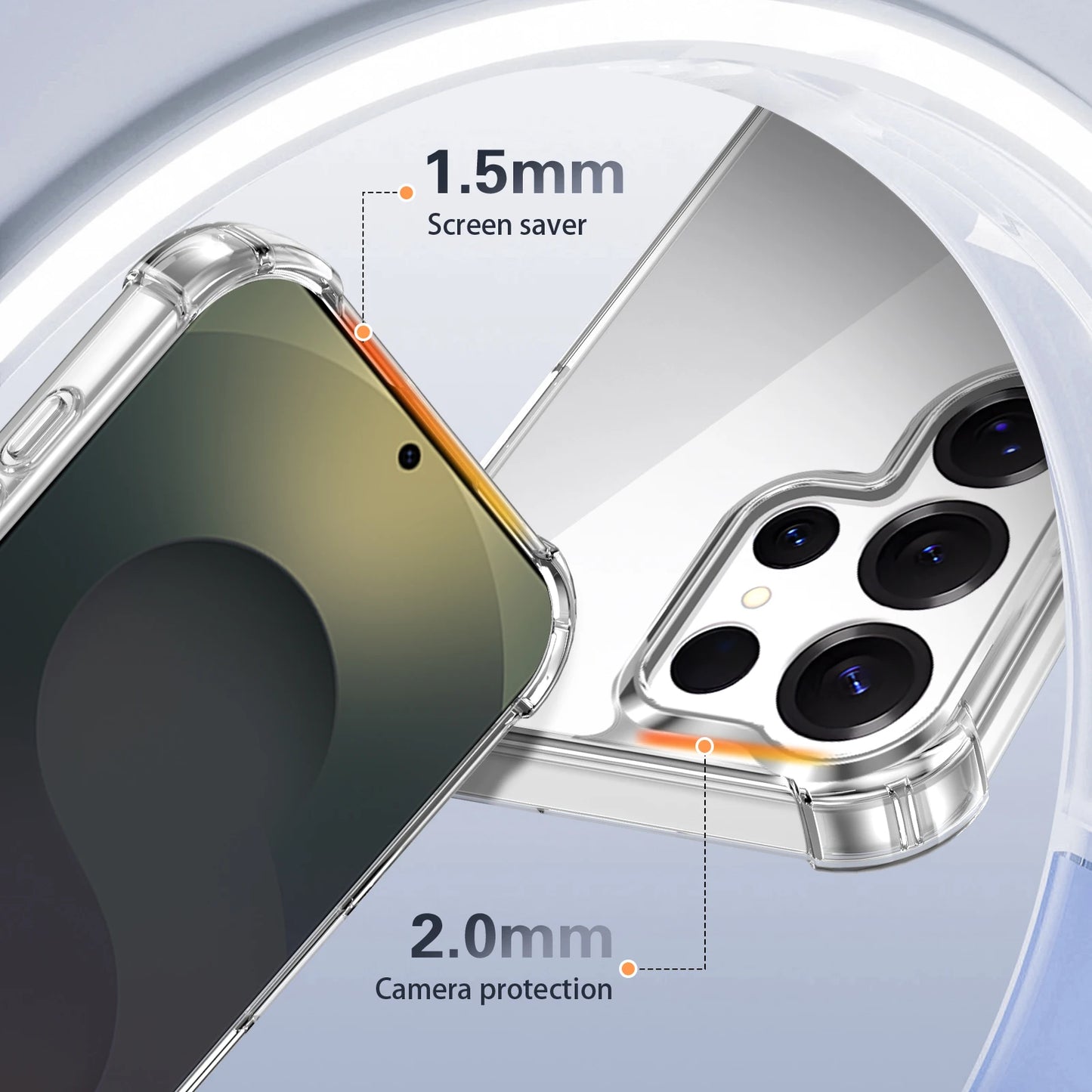 Luxury High Transparent Anti-Shock Case for Samsung Galaxy