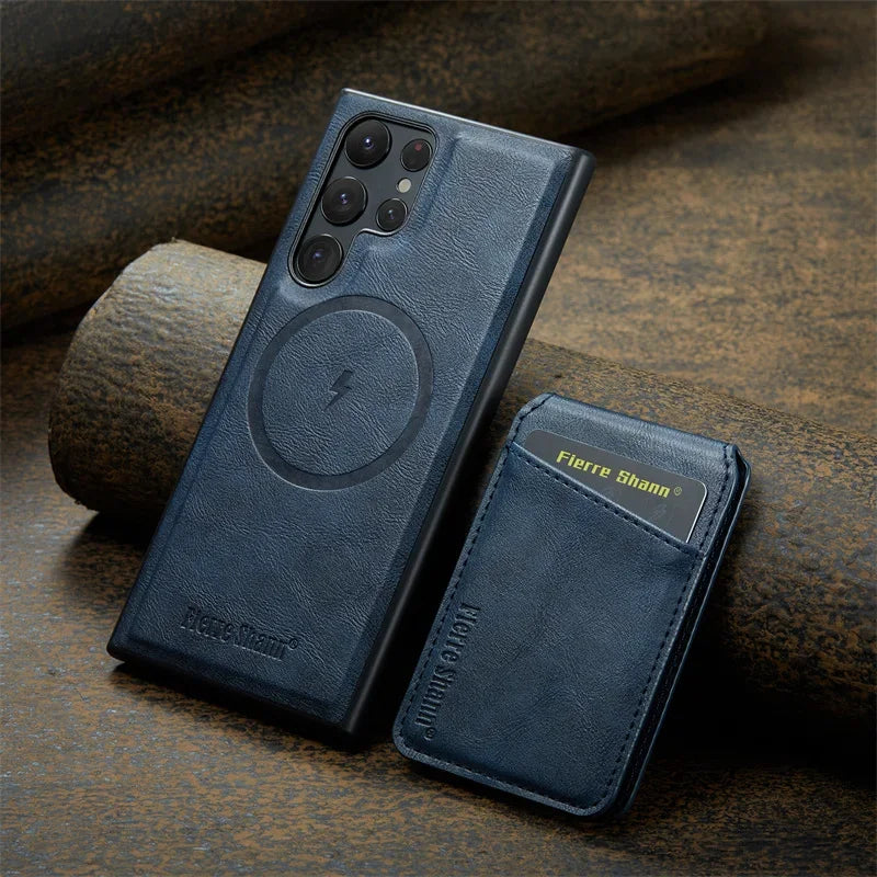 2-in-1 MagSafe Magnetic Leather Flip Case β Samsung