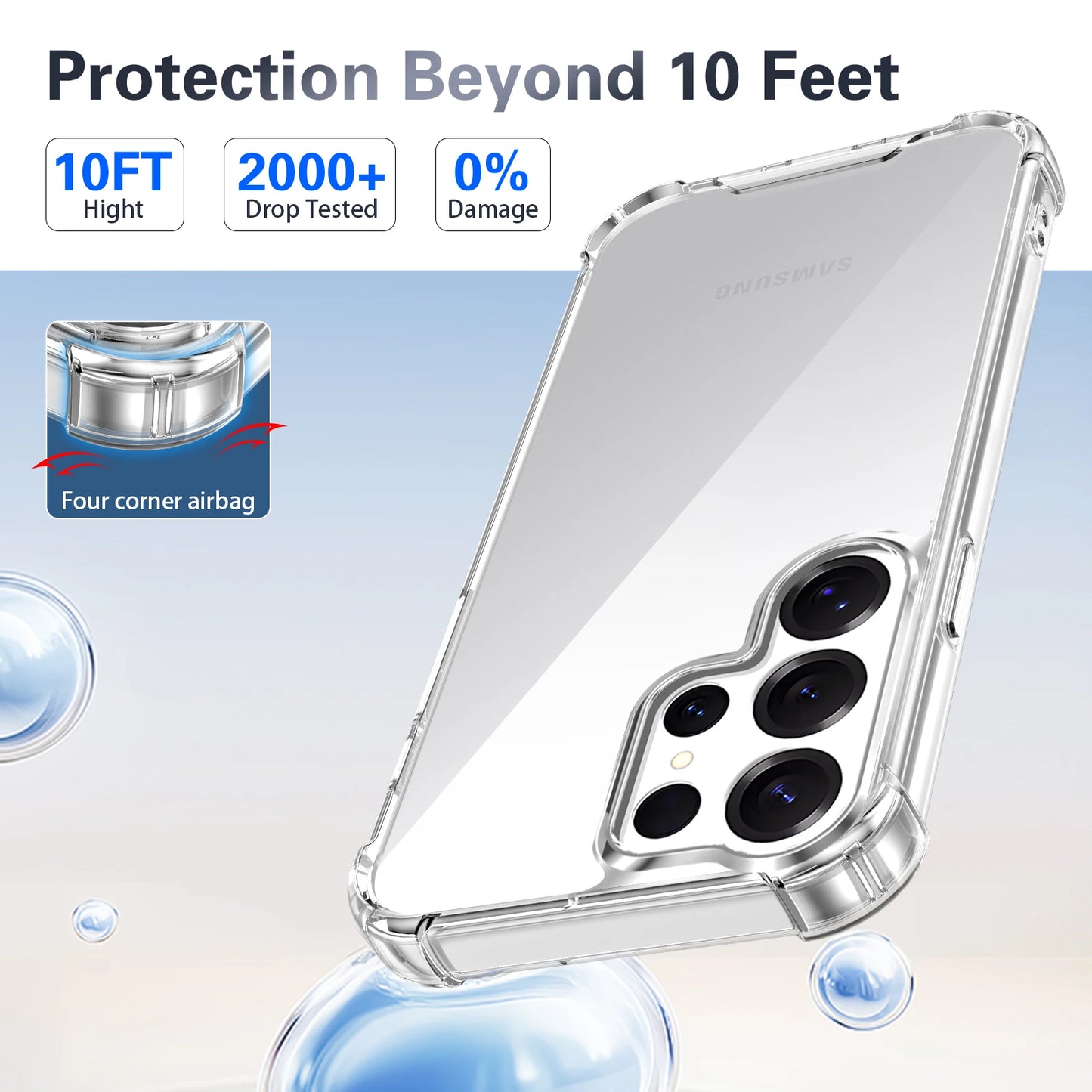 Luxury High Transparent Anti-Shock Case for Samsung Galaxy