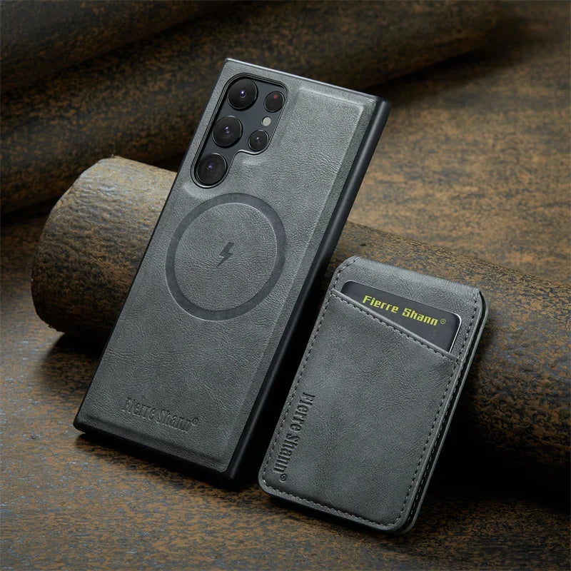 2-in-1 MagSafe Magnetic Leather Flip Case β Samsung