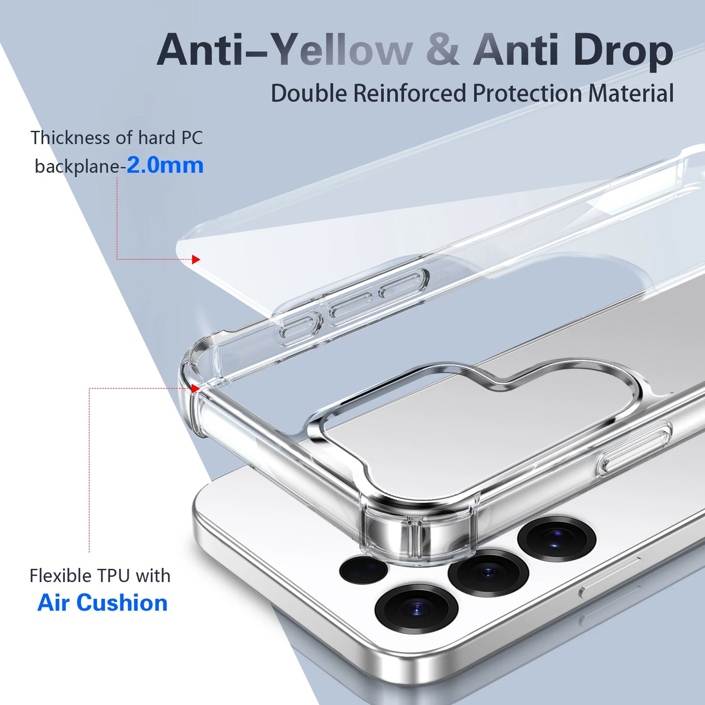Luxury High Transparent Anti-Shock Case for Samsung Galaxy