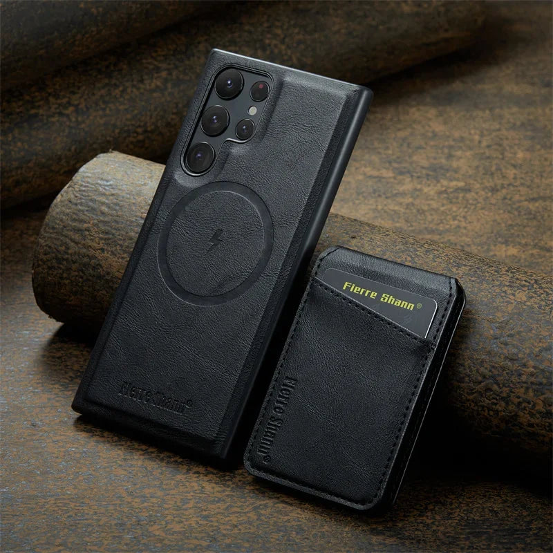 2-in-1 MagSafe Magnetic Leather Flip Case β Samsung