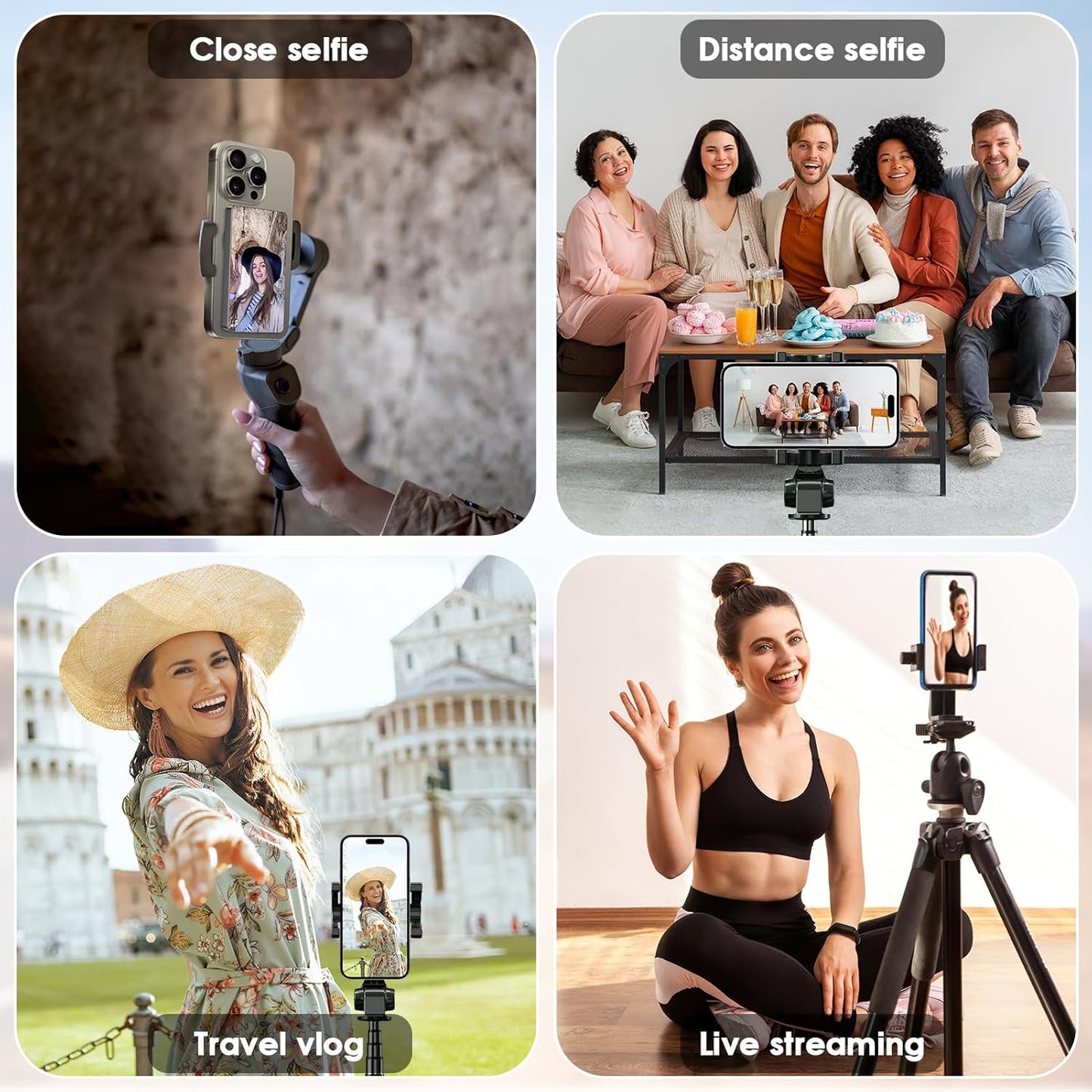Desron Vlog Selfie Monitor – Wireless Magnetic Smartphone Monitor for Vlogging & Live Streaming | 1080P Display with Remote Control | Works with iPhone, Android, Huawei, Honor, and More