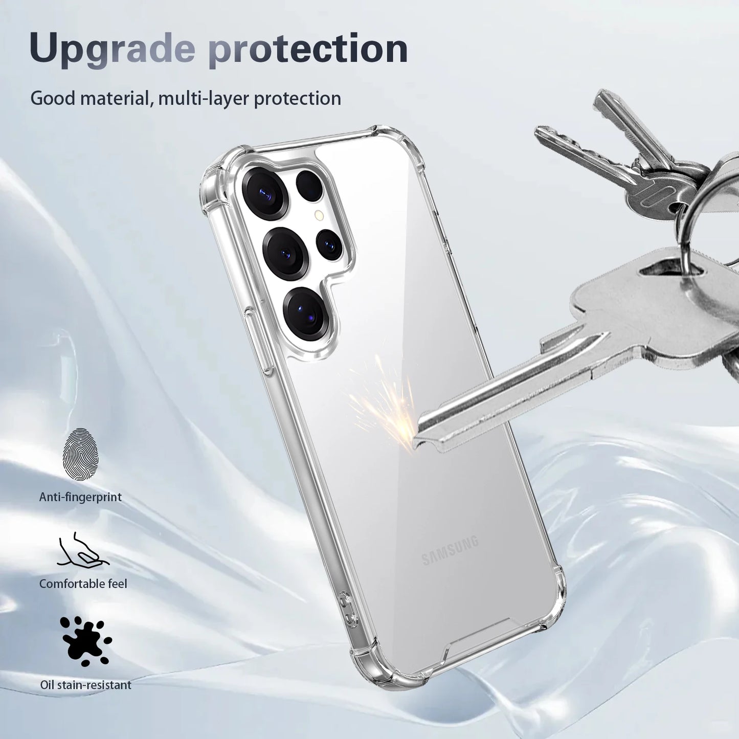 Luxury High Transparent Anti-Shock Case for Samsung Galaxy