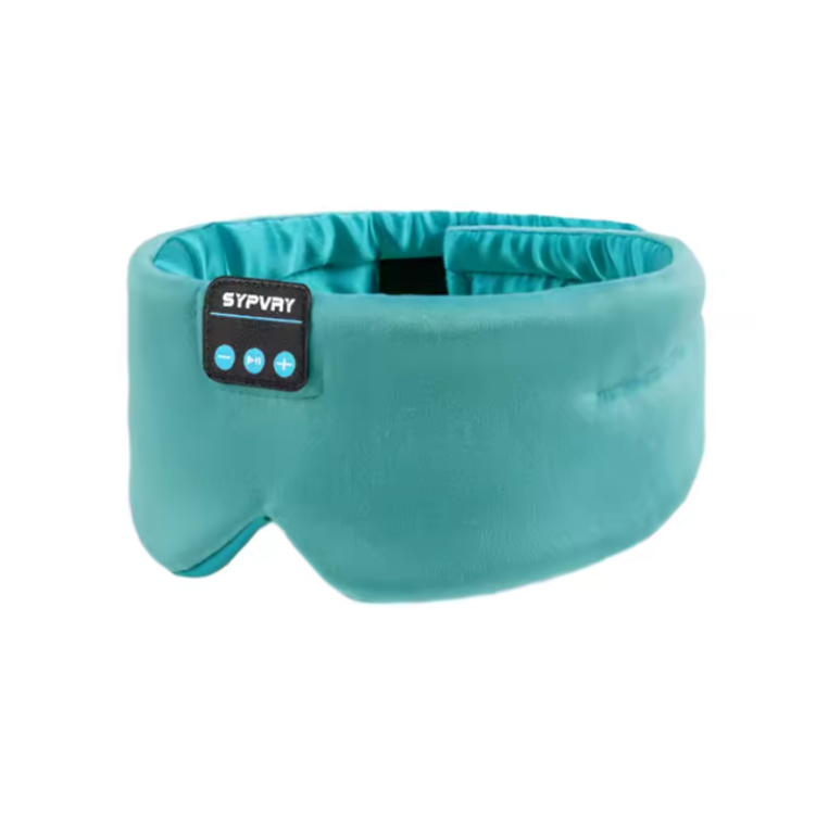 Soft Sleep Mask Bluetooth Wireless Headphones, Sleeping Headphones Adjustable Music Eye Mask Silk for Sleeping Meditation