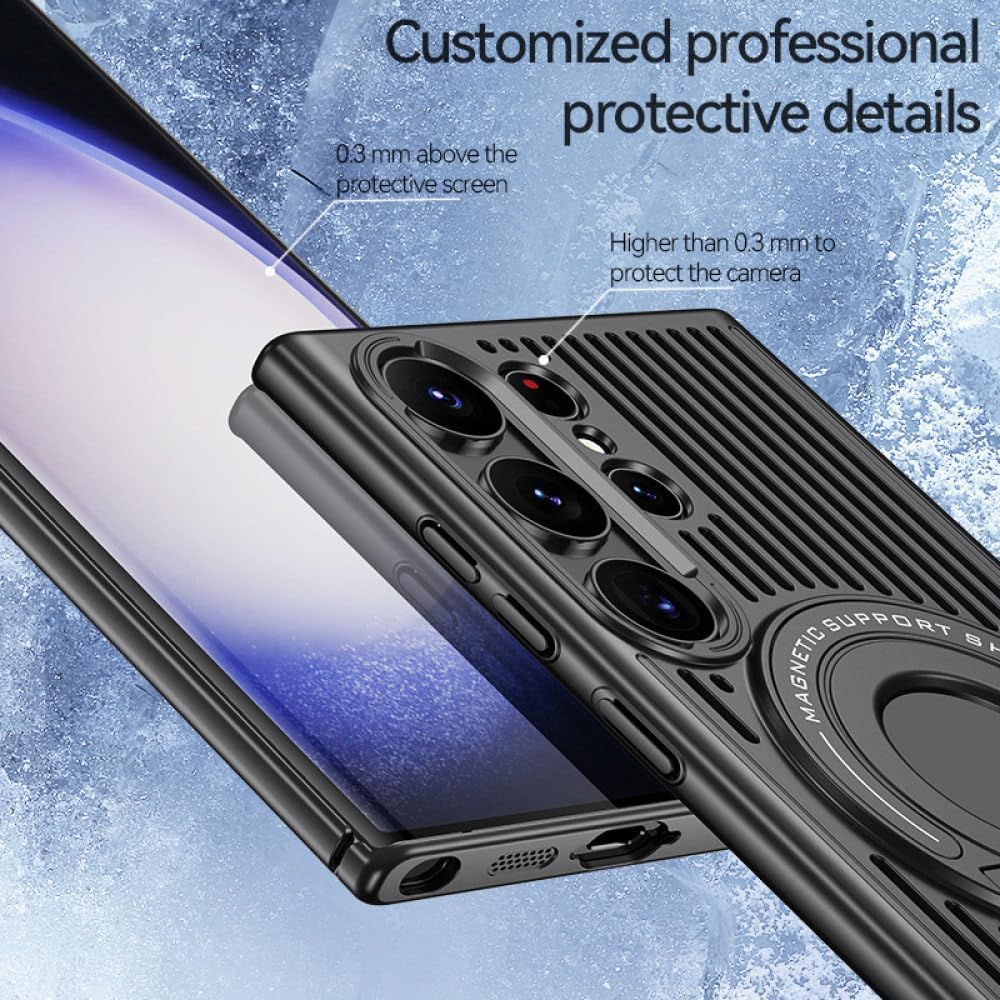 Heat Dissipation Magnetic Wireless Charging Phone Case For Samsung