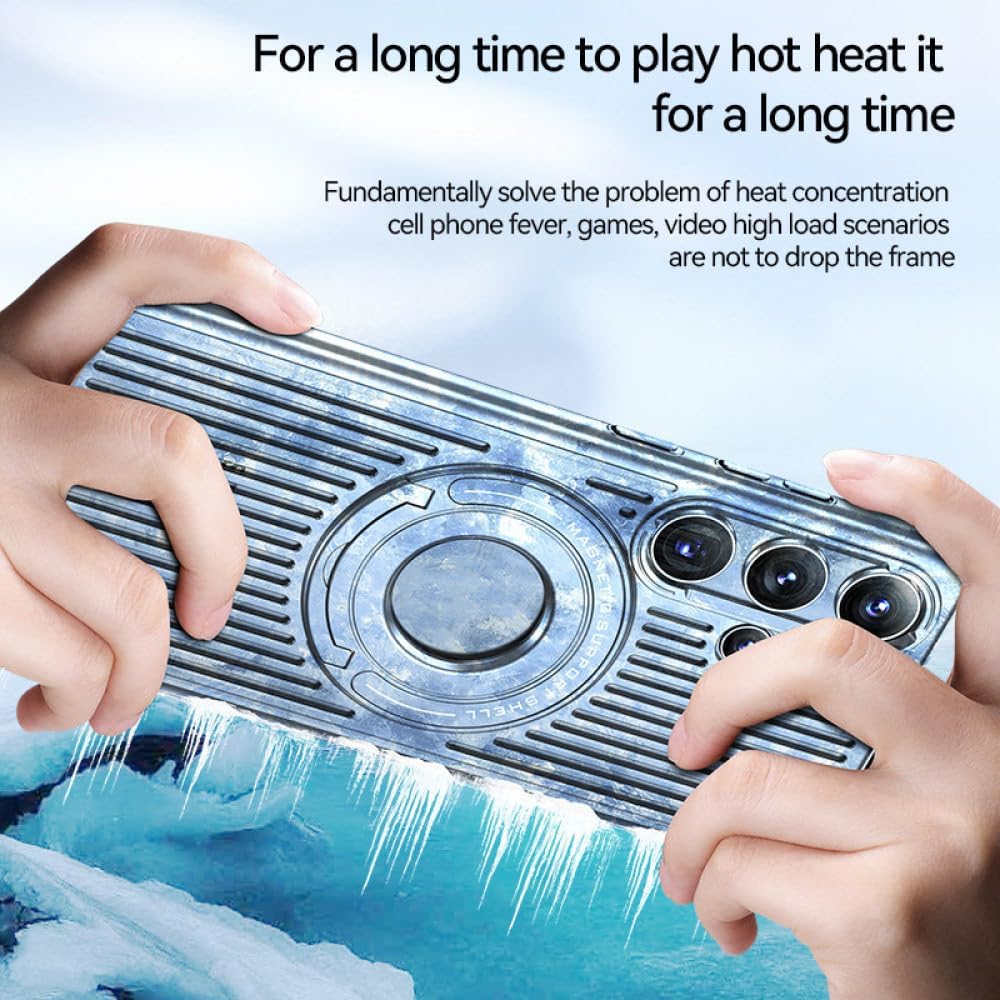 Heat Dissipation Magnetic Wireless Charging Phone Case For Samsung