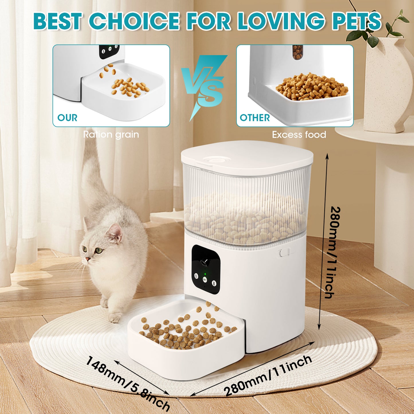 Mangeoire automatique pour chat avec caméra HD