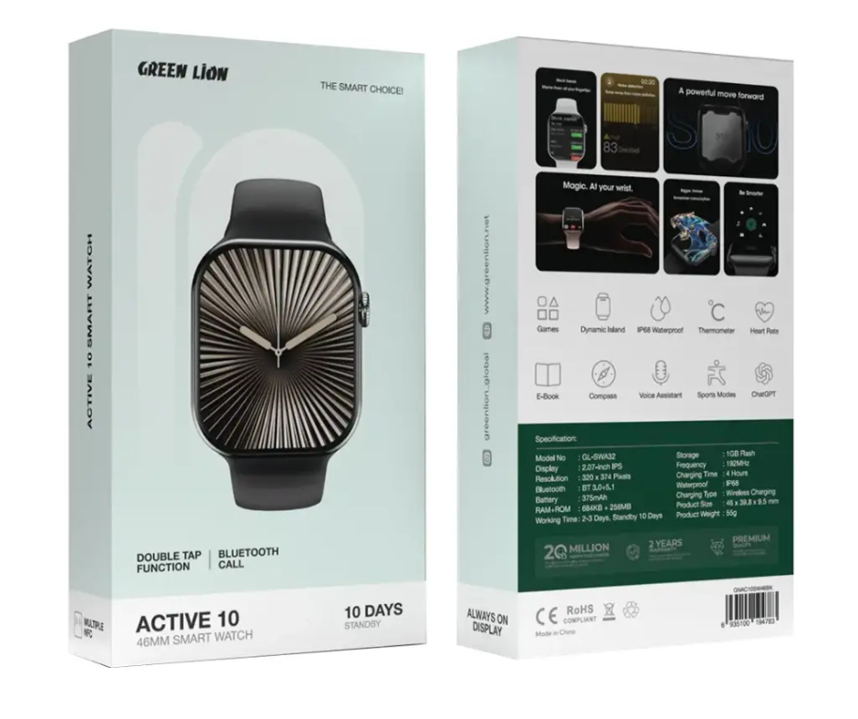 Green Lion Active 10 46MM Smart Watch