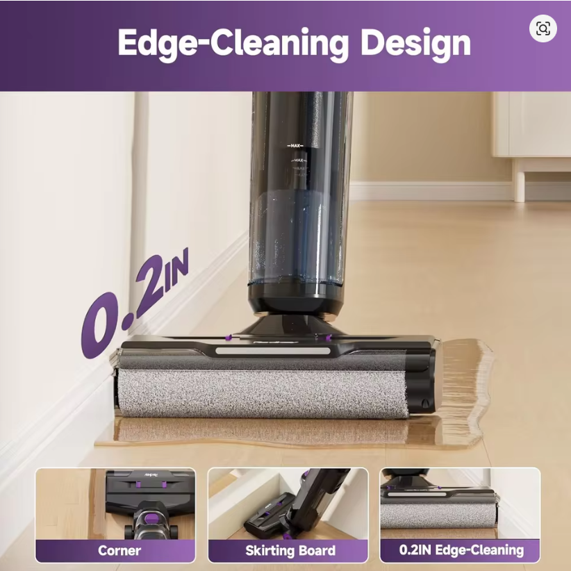 Redkey W15 Wireless Wet and Dry Vacuum Cleaner 3 in 1 Cordless Vacuum Mop with Self-Washing Edge Cleaning 35min Runtime