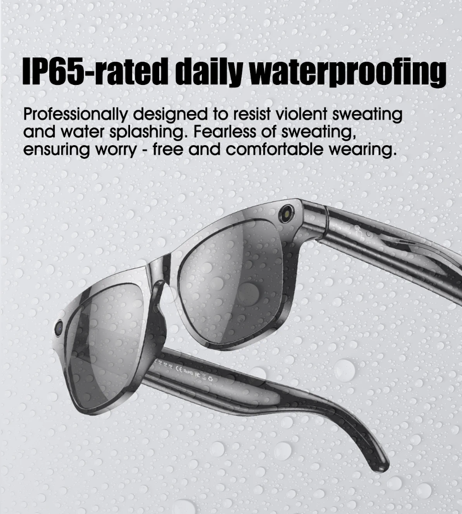 SENBONO AI Smart Glasses with Camera Function 100M High Definition Pixel Photo Video Music Sports Video Glasses For Men Women
