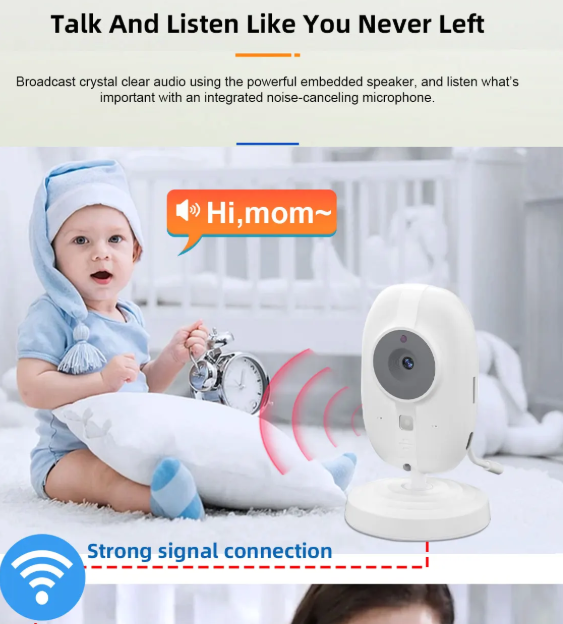 Cdycam New 3.5 inch Wireless Video Baby Monitor Night Vision Temperature Monitoring 2 Way Audio Talk Baby Nanny Security Camera