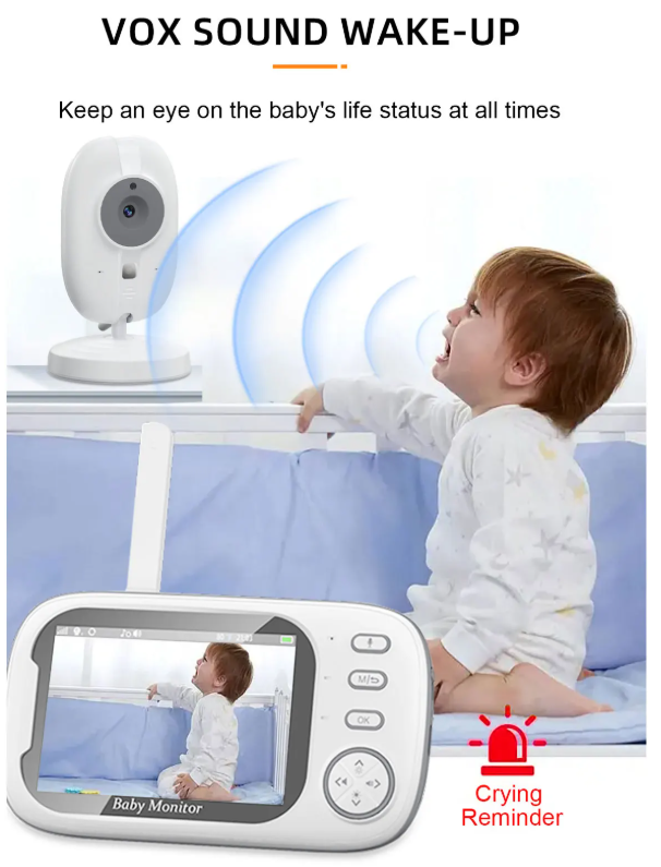 Cdycam New 3.5 inch Wireless Video Baby Monitor Night Vision Temperature Monitoring 2 Way Audio Talk Baby Nanny Security Camera