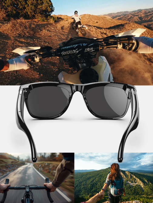SENBONO AI Smart Glasses with Camera Function 100M High Definition Pixel Photo Video Music Sports Video Glasses For Men Women