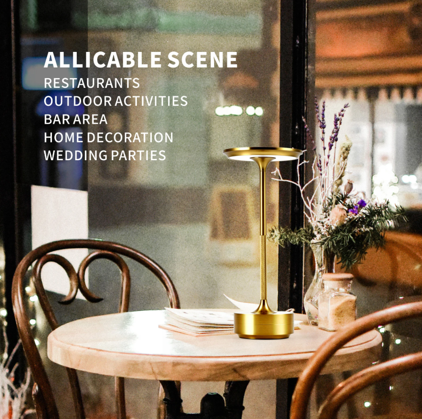 Simple Charging Table lamp Restaurant Bar Desk Lamp Dimming Atmosphere Waterproof IP40 USB Charging Touch Switch Decoration Lamp