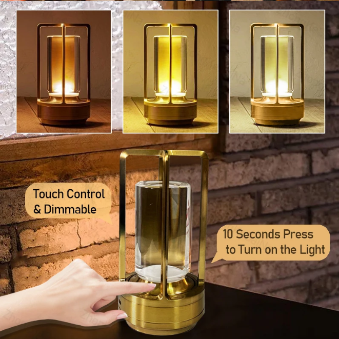 Simple Charging Table lamp Restaurant Bar Desk Lamp Dimming Atmosphere Waterproof IP40 USB Charging Touch Switch Decoration Lamp