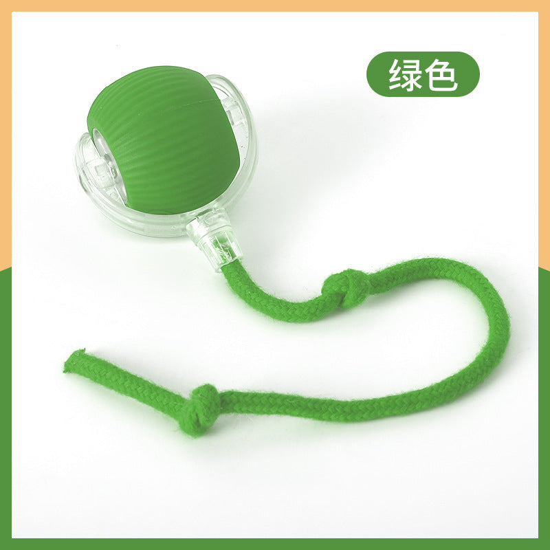 Bite-resistant automatic cat teasing ball cat toy ball with rope pet supplies jumping ball