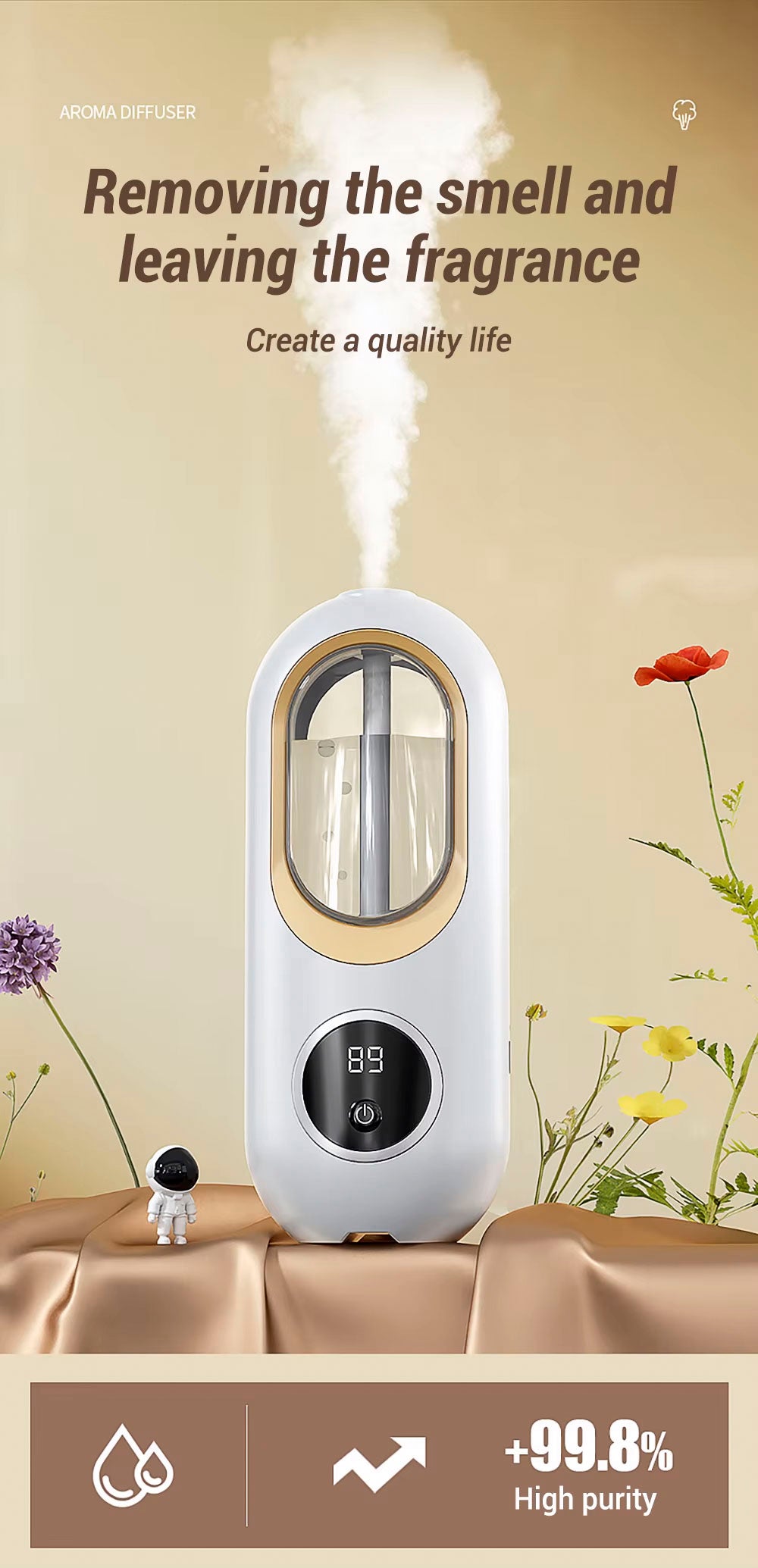 Diffuseur d'arômes USB intelligent avec affichage mural