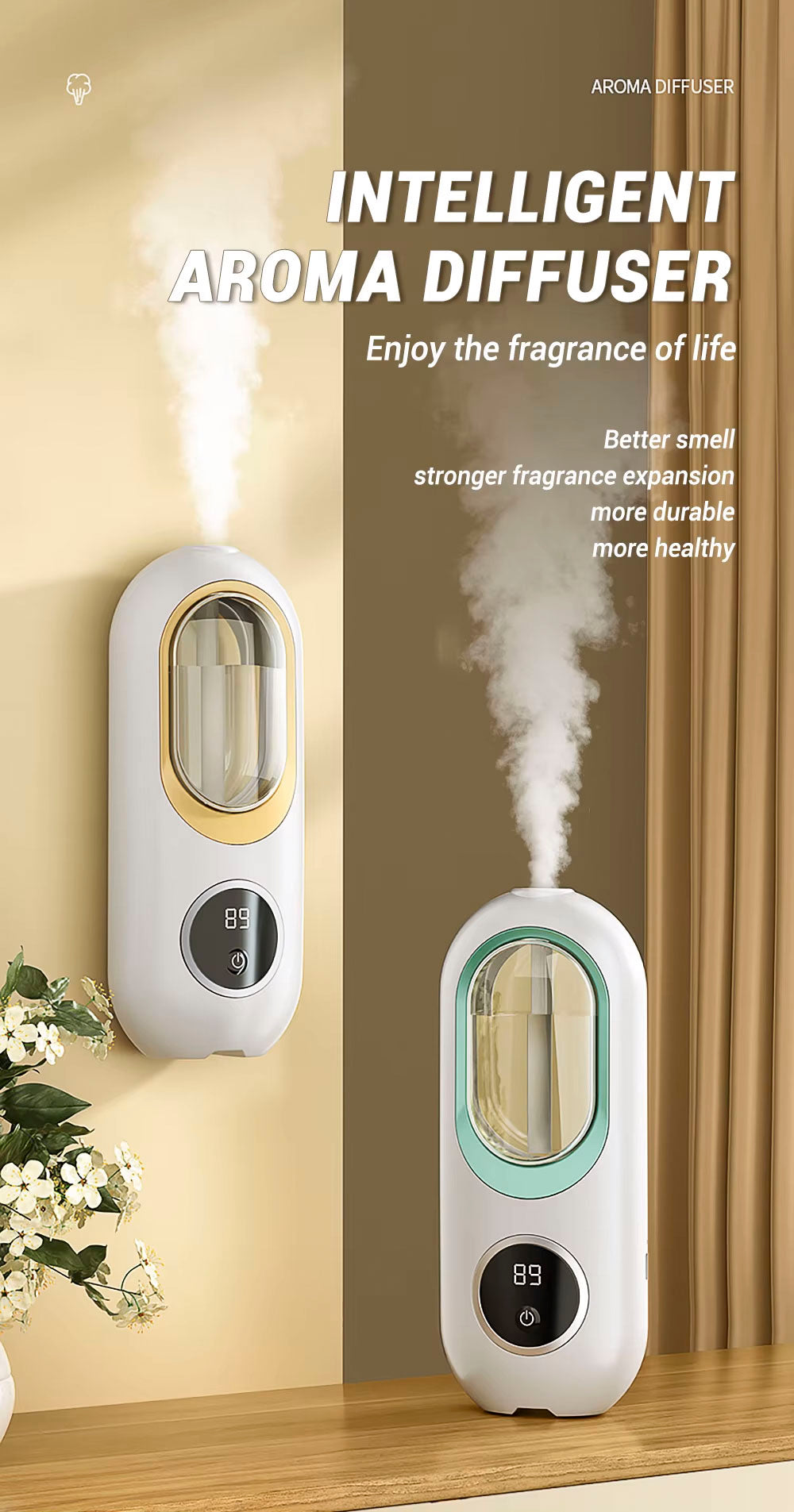 Diffuseur d'arômes USB intelligent avec affichage mural