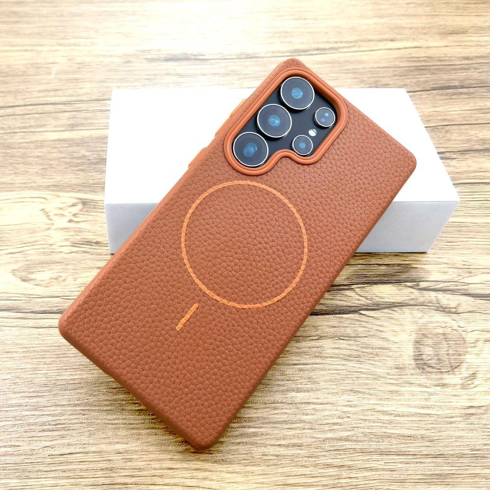 Luxury Litchi-Texture Soft TPU Case – Samsung