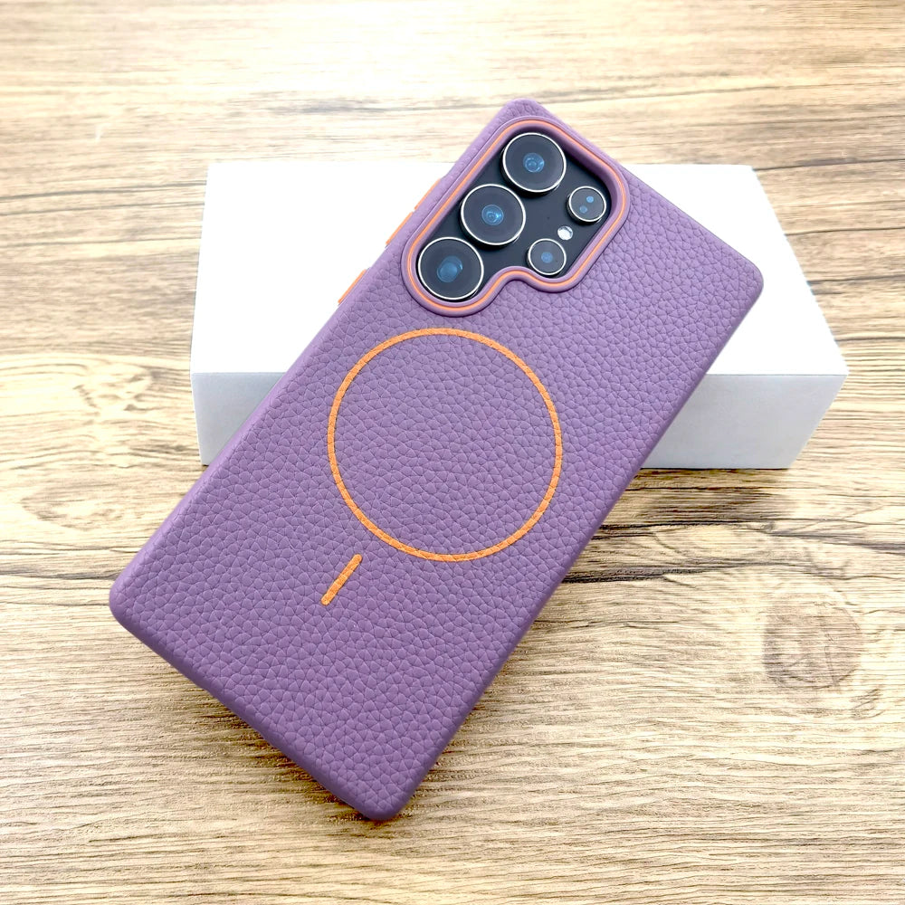 Luxury Litchi-Texture Soft TPU Case – Samsung