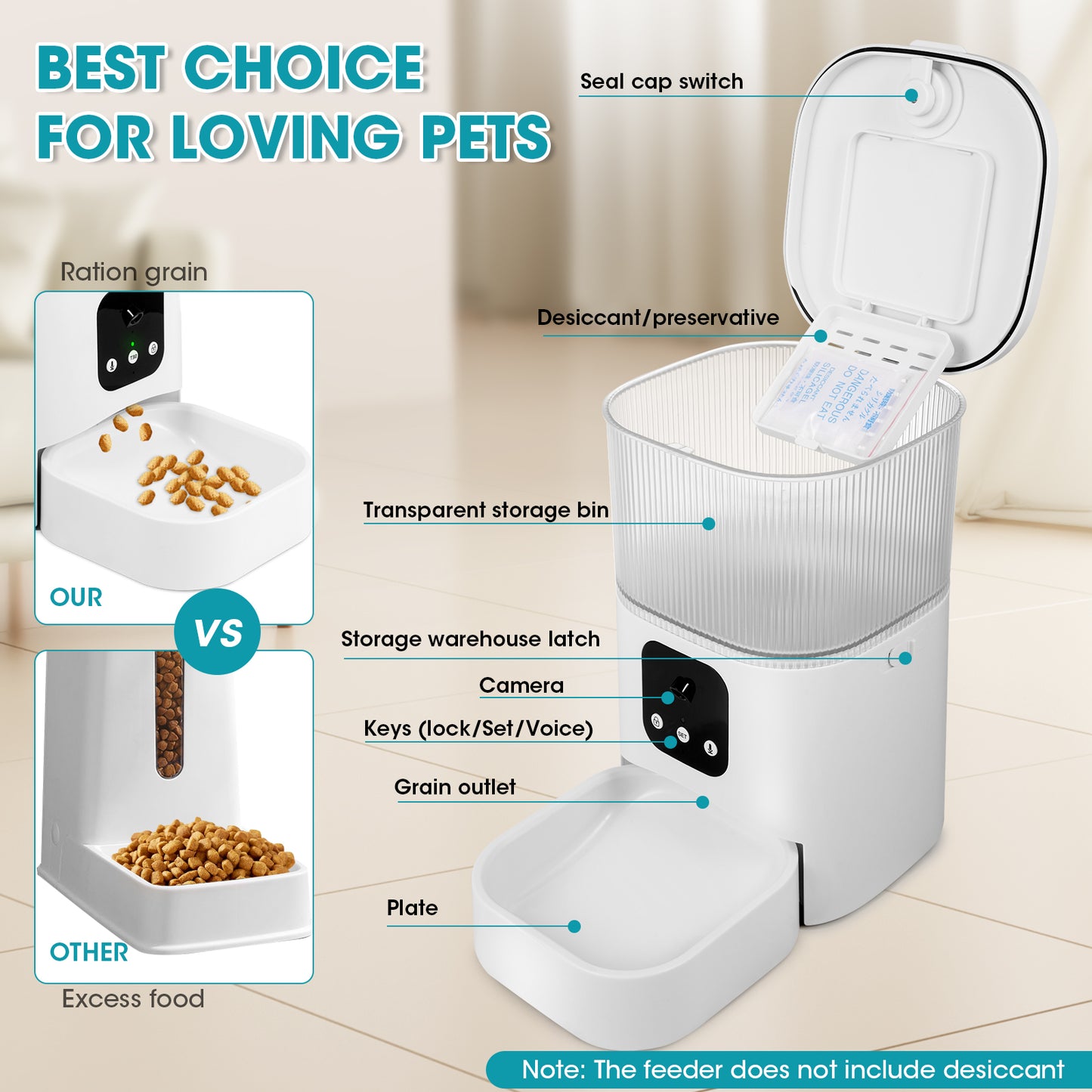 Mangeoire automatique pour chat avec caméra HD