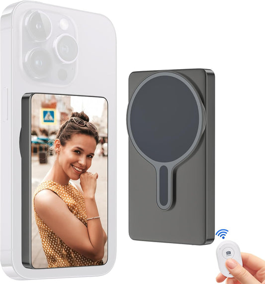 Desron Vlog Selfie Monitor – Wireless Magnetic Smartphone Monitor for Vlogging & Live Streaming | 1080P Display with Remote Control | Works with iPhone, Android, Huawei, Honor, and More