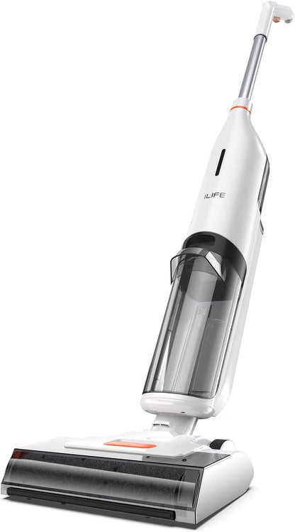 ILIFE W90 Cordless Wireless Wet Dry Smart Mop Washing , 5500Pa Suction, 1 Min Self Cleaning, Large Dual Water Tank