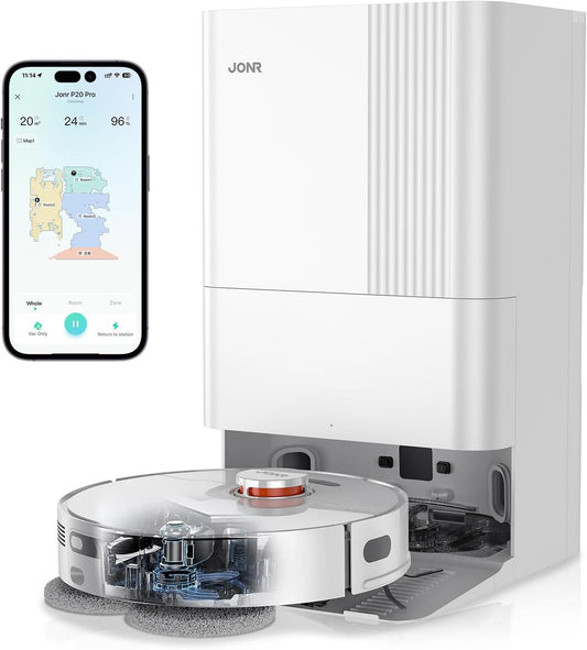 JONR Robot Vacuum P20 Pro International Edition Mopping Vacuuming Drying Wipes Automatic Cleaning Dust Collecting Drainage Water