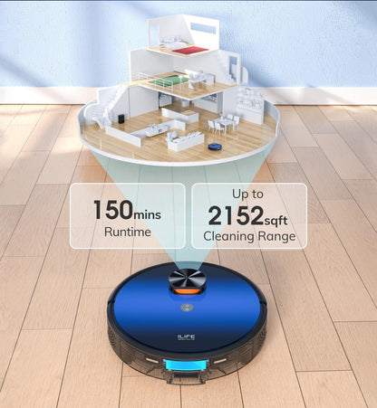 ILIFE T10s LDS Vacuum Cleaner Robot,Auto Empty Station for 60 Days,2.5L Large Dust Bag,App Remote Control,3000Pa Suction