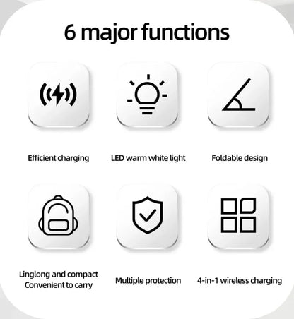 Charger with Night lamp 3in1 Magsafe Wireless Chargers Station for iPhone & Samsung ,SmartWatch