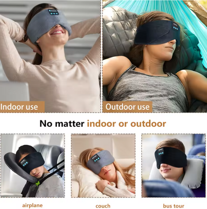 Bluetooth Sleeping Mask Blindfold Wireless Headphones for Sleeping, Breathable Headband Headphones Music Eye Mask