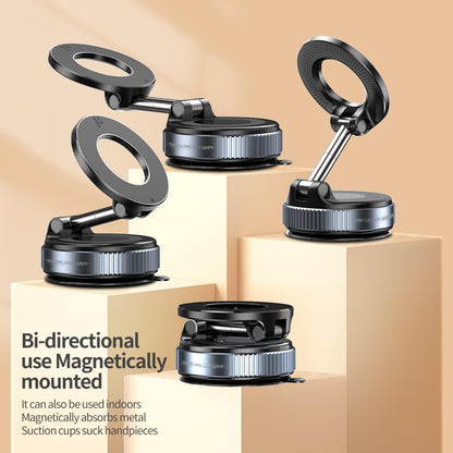 Magnetic Car Phone Mount – Ultra Strong Suction, Pocket-Size, Foldable & MagSafe Compatible