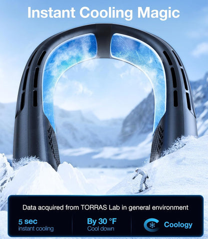 TORRAS COOLiFY 2S [Extended Battery Version] Neck Air Conditioner, Portable Neck Fan Rechargeable