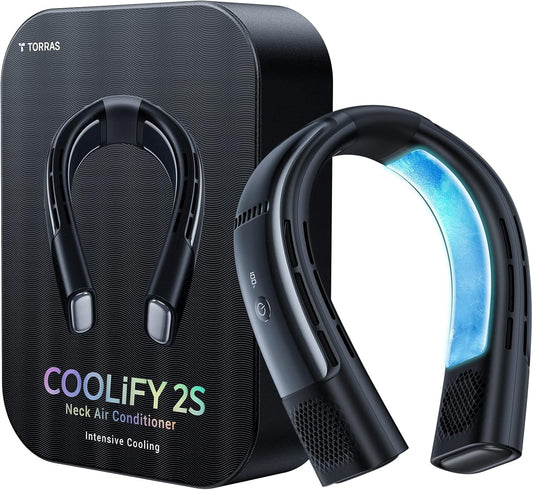 TORRAS COOLiFY 2S [Extended Battery Version] Neck Air Conditioner, Portable Neck Fan Rechargeable