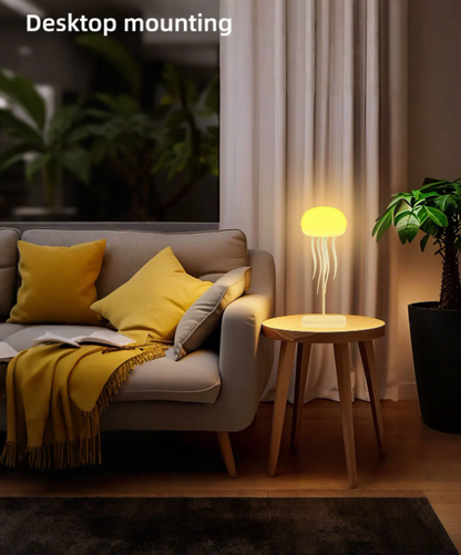 New 2025 Jellyfish Cartoon Nihgt Light RGB Voice Control Jellyfish Bedside Lamp Type-C LED Night Lamp Upgraded 900mAh Battery