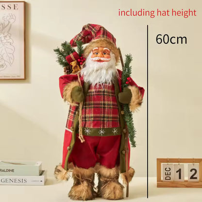 Christmas Large Santa Claus Dolls Ornaments Standing Santa Figurine Doll Christmas Home Decoration Kids Gift navidad