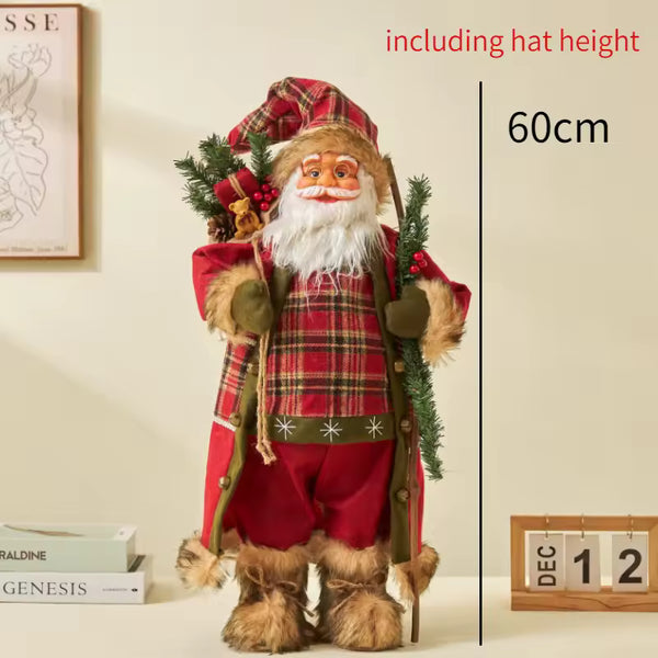 Christmas Large Santa Claus Dolls Ornaments Standing Santa Figurine Doll Christmas Home Decoration Kids Gift navidad
