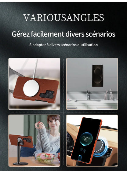 Luxury MagSafe Leather Case – Samsung