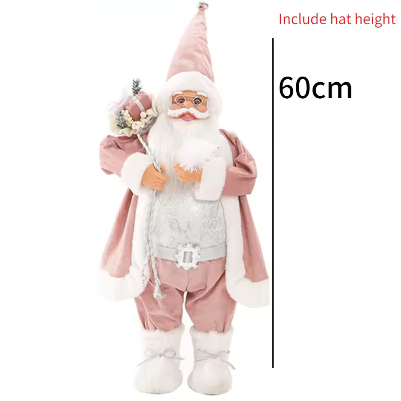 Christmas Large Santa Claus Dolls Ornaments Standing Santa Figurine Doll Christmas Home Decoration Kids Gift navidad