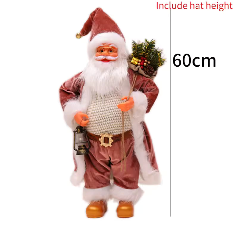 Christmas Large Santa Claus Dolls Ornaments Standing Santa Figurine Doll Christmas Home Decoration Kids Gift navidad