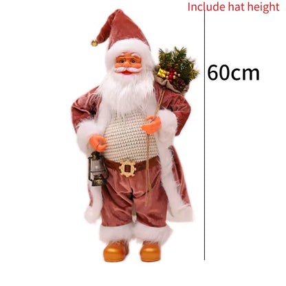 Christmas Large Santa Claus Dolls Ornaments Standing Santa Figurine Doll Christmas Home Decoration Kids Gift navidad
