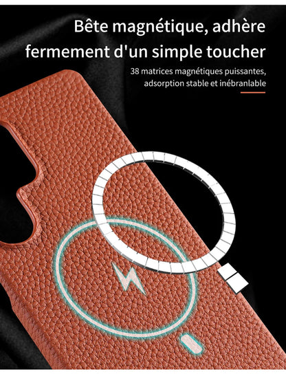 Luxury MagSafe Leather Case – Samsung