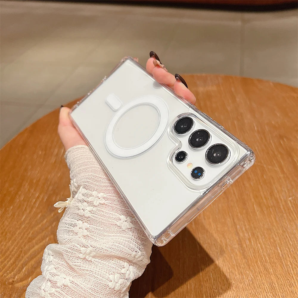 Original Clear Magnetic Case For Samsung   Magsafe Cases  Cover