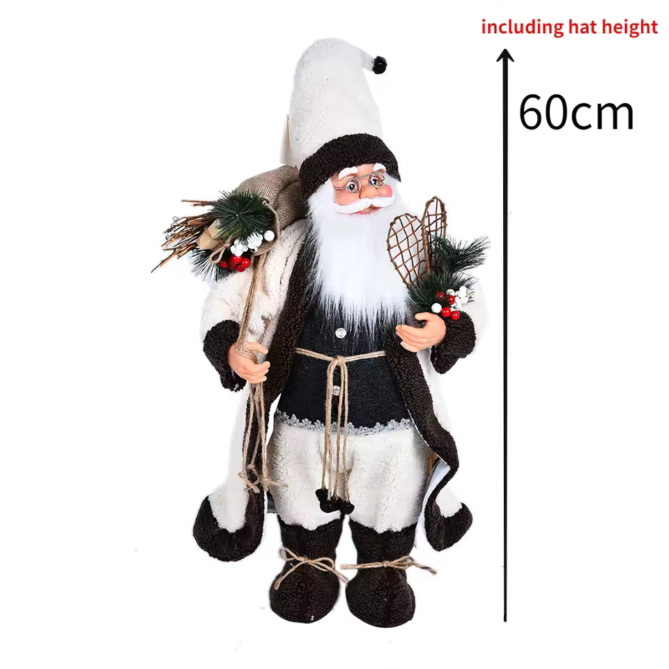 Christmas Large Santa Claus Dolls Ornaments Standing Santa Figurine Doll Christmas Home Decoration Kids Gift navidad