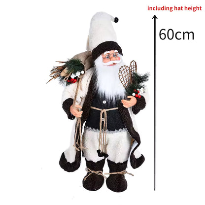 Christmas Large Santa Claus Dolls Ornaments Standing Santa Figurine Doll Christmas Home Decoration Kids Gift navidad