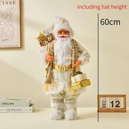 Christmas Large Santa Claus Dolls Ornaments Standing Santa Figurine Doll Christmas Home Decoration Kids Gift navidad