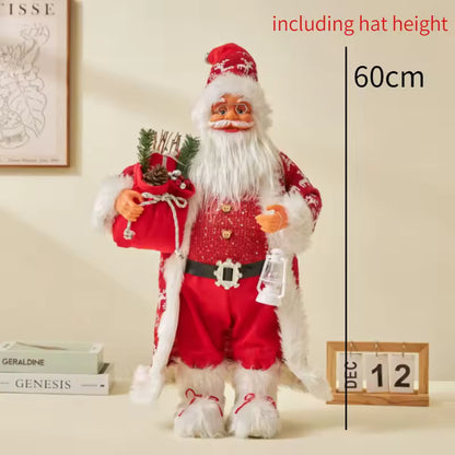 Christmas Large Santa Claus Dolls Ornaments Standing Santa Figurine Doll Christmas Home Decoration Kids Gift navidad