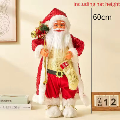 Christmas Large Santa Claus Dolls Ornaments Standing Santa Figurine Doll Christmas Home Decoration Kids Gift navidad