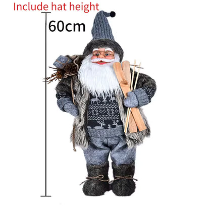 Christmas Large Santa Claus Dolls Ornaments Standing Santa Figurine Doll Christmas Home Decoration Kids Gift navidad